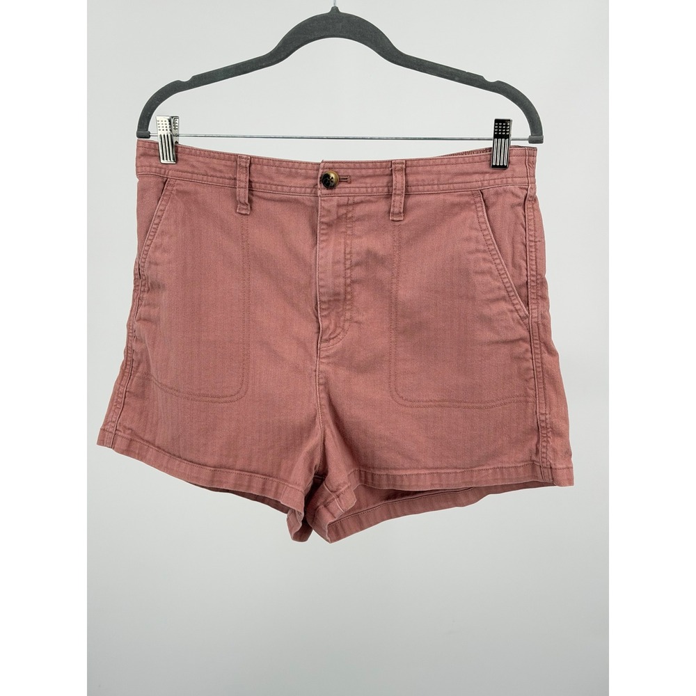 Madewell Camp Shorts Womens Large Pink Utility High Rise Cotton AJ524 Boho Y2K